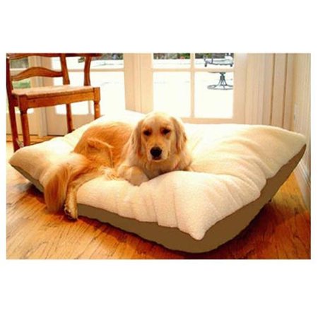 MAJESTIC PET 30x40 Medium Rectangle Pet Bed- Khaki 788995651451